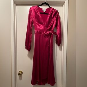 Pink mine west wrap dress. Size S. Worn twice.